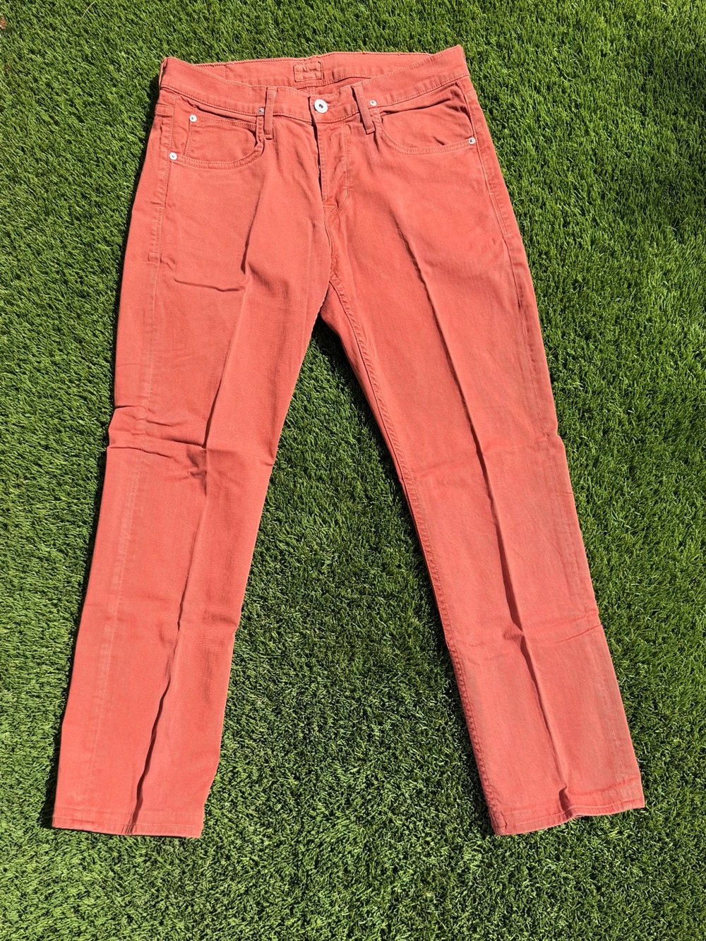 Men's Hudson Byron Straight Leg Jeans in Rust 33 - 30